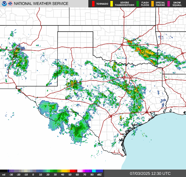 Weather radar map
