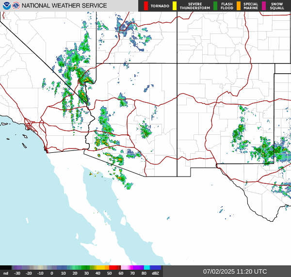 Weather radar map